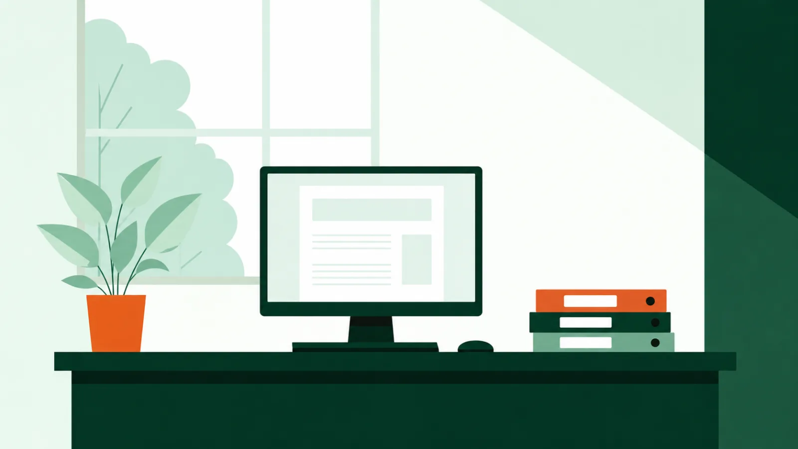 Illustration of a tax practice workspace